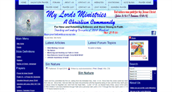 Desktop Screenshot of mylordsministries.com